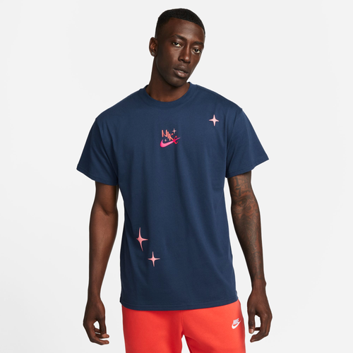 Nike Mens  Nsw Short Sleeve Max 90 Space Wave T-shirt In Midnight Navy