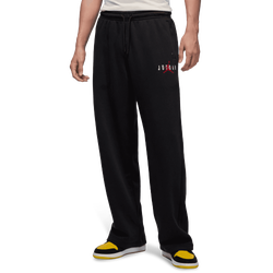 Men's - Jordan Brooklyn Oversize Stretch Pants - Black/Gym Red