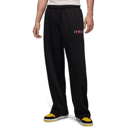MENS - Jordan Brooklyn Oversize Stretch Pants - Black/Gym Red