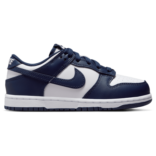 BOYS - Nike Dunk Low - White/Midnight Navy