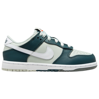 Kids Boys Youth White & Green Nike Dunk High Trainers