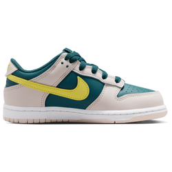 Boys' Preschool - Nike Dunk Low - Dk Teal Green/Sonic Yellow/Dk Teal Green