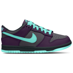 Boys' Grade School - Nike Dunk Low - Smoke Grey/Artisan Teal/Grand Purple