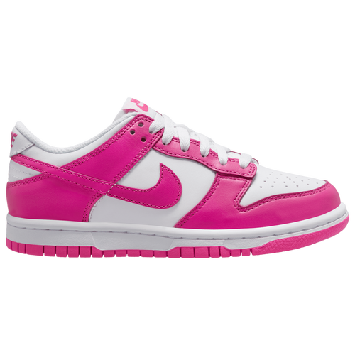 

Nike Girls Nike Dunk Low - Girls' Grade School Basketball Shoes White/Laser Fuchsia Size 4.5