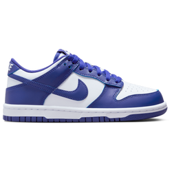 Boys' Grade School - Nike Dunk Low - White/Concord