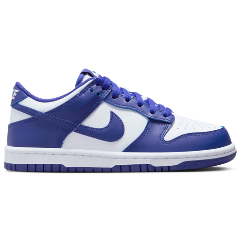 

Boys Nike Nike Dunk Low - Boys' Grade School Basketball Shoe White/Concord Size 04.0