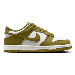 Boys' Grade School - Nike Dunk Low - White/Pacific Moss