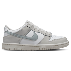 Girls' Grade School - Nike Dunk Low - White/Light Silver/Phantom