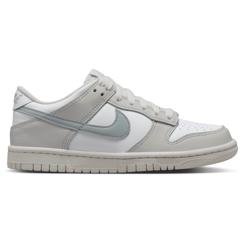 

Girls Nike Nike Dunk Low - Girls' Grade School Basketball Shoe White/Light Silver/Phantom Size 03.5