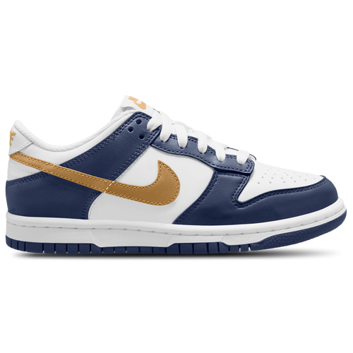 Shop Nike Boys   Dunk Low In Gold/blue