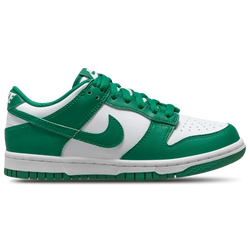 Boys' Grade School - Nike Dunk Low - Green/White