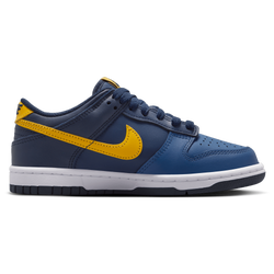 Girls' Grade School - Nike Dunk Low - Midnight Navy/Varsity Maize/Obsidian