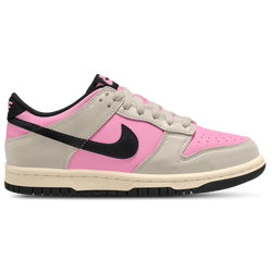 Boys' Grade School - Nike Dunk Low - Black/Pink Rise/Light Orewood Brown