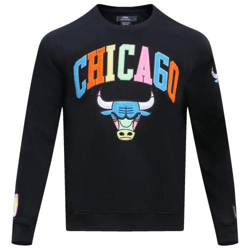

Pro Standard Mens Chicago Bulls Pro Standard Bulls Washed Neon Crew - Mens Black Size XL