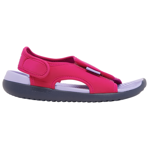 

Girls Preschool Nike Nike Sunray Adjustable 5 Sandals - Girls' Preschool Shoe Pink/Purple Size 03.0