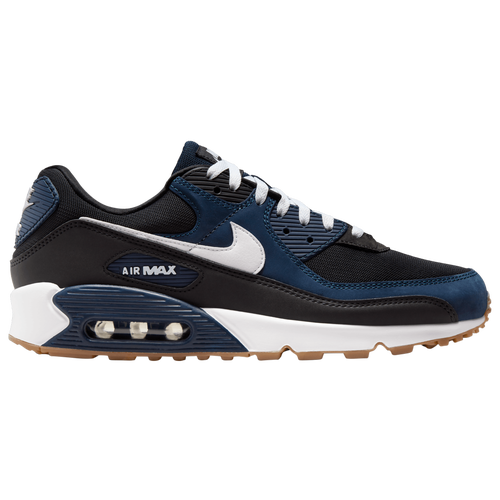 

Nike Mens Nike Air Max 90 - Mens Running Shoes Gum Medium Brown/White/Midnight Navy Size 11.0