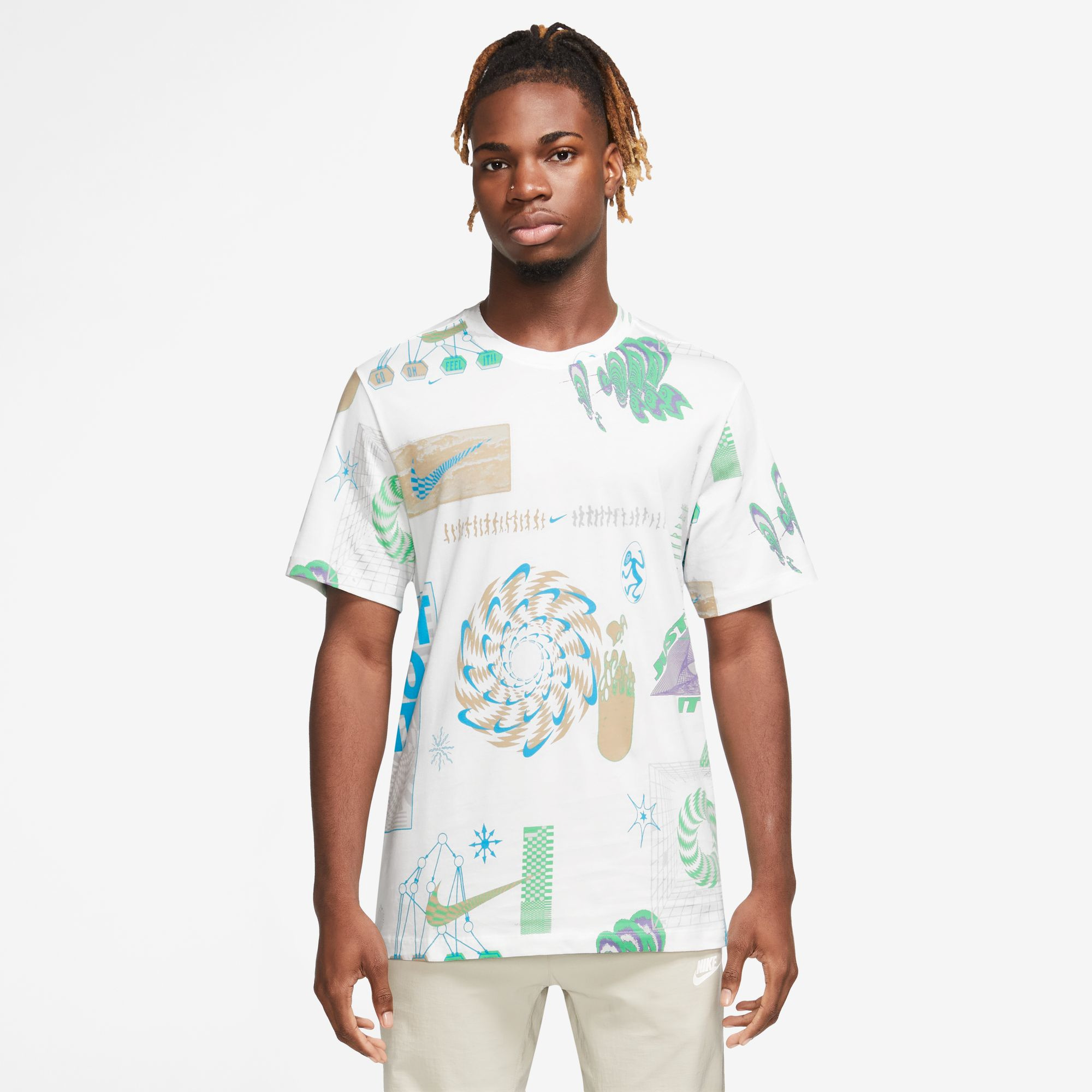 Louis Vuitton Multicoloured Monogram Printed White T Shirt