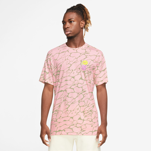 Nike Mens  Beach Party All Over Print T-shirt In Pink/pink