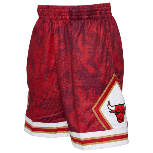 

Mitchell & Ness Mens Chicago Bulls Mitchell & Ness Bulls CNY Shorts - Mens Scarlet/Gold Size M