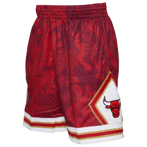 

Mitchell & Ness Mens Chicago Bulls Mitchell & Ness Bulls CNY Shorts - Mens Scarlet/Gold Size S