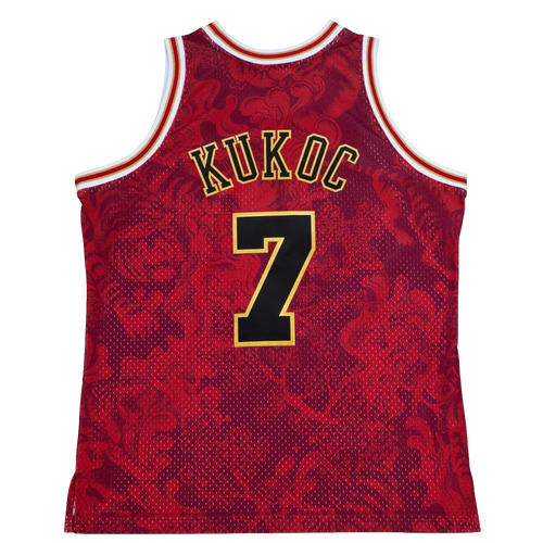 

Mitchell & Ness Mens Mitchell & Ness Bulls CNY Jersey - Mens Red/Gold Size S