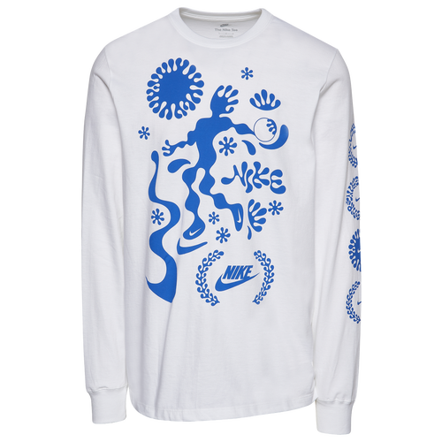 

Nike Mens Nike Squiggles Longsleeve T-Shirt - Mens Blue/White Size L