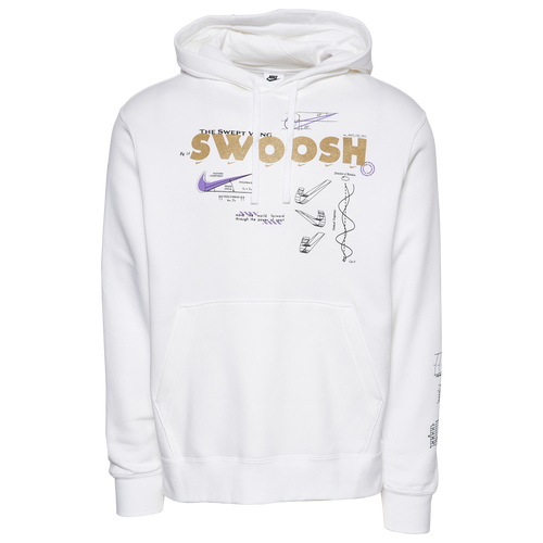 

Nike Mens Nike Swept Wing Hoodie - Mens White/Gold Size S