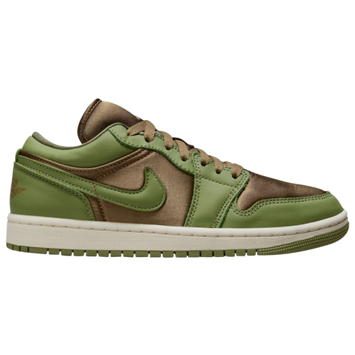 Shop Jordan Womens  Aj 1 Low Se In Brown Kelp/lt Olive/sail