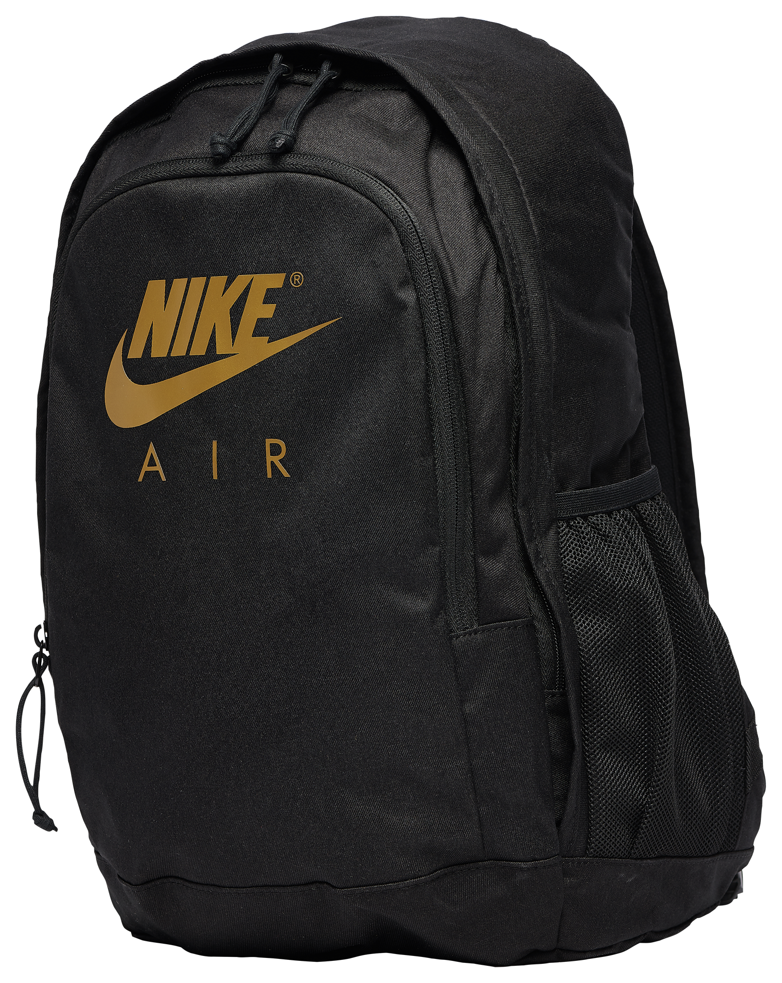 black and gold backpack nike