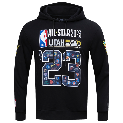

Pro Standard Mens NBA All-Star Pro Standard NBA All Star 23 Fleece Pullover Hoodie - Mens Black/Black Size L
