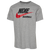 Nike Futura Baseball T-Shirt - Men's Dark Grey Heather/University Red