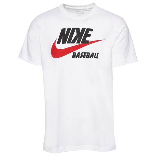  Nike Men's Futura Baseball T-Shirt (White/Red, Large