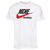 Nike Futura Baseball T-Shirt - Men's White/University Red