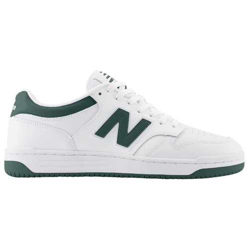 

New Balance Mens New Balance 480 Low - Mens Basketball Shoes White/Green Size 12.0