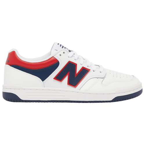 

New Balance Mens New Balance 480 Low - Mens Basketball Shoes White/Blue Size 10.0