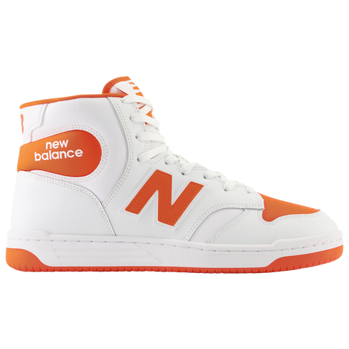 

New Balance Mens New Balance BB480 HI - Mens Basketball Shoes Orange/White/White Size 8.5