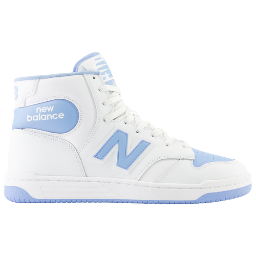 

New Balance Mens New Balance BB480 HI - Mens Basketball Shoes White/White/Blue Size 10.0
