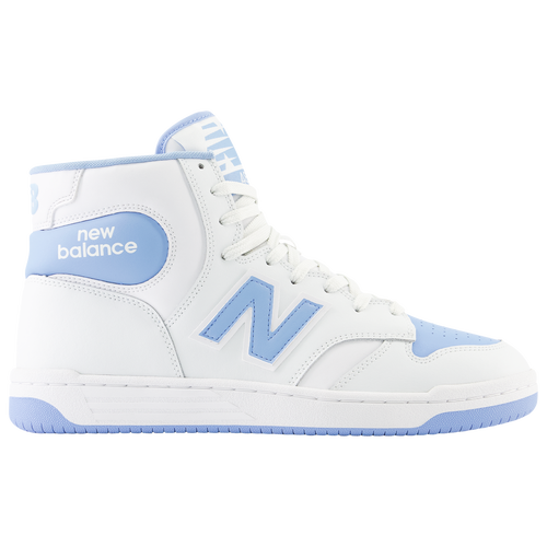 

New Balance Mens New Balance BB480 HI - Mens Basketball Shoes White/White/Blue Size 12.0