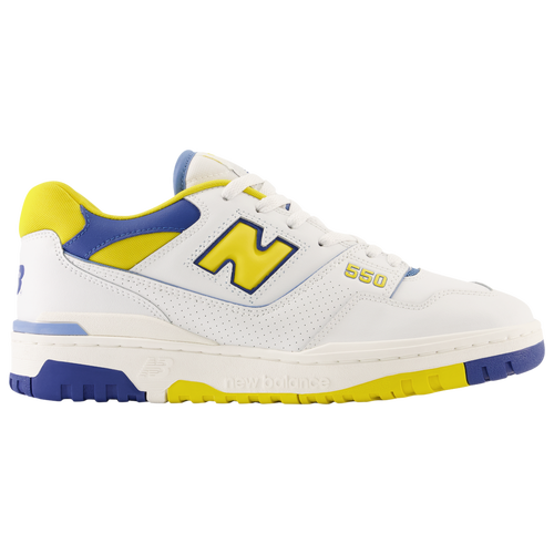 

New Balance Mens New Balance 550 - Mens Basketball Shoes White/Blue/Yellow Size 12.0