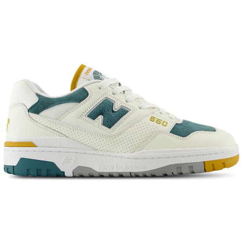 

New Balance Mens New Balance 550 - Mens Basketball Shoes White/Yellow/Teal Size 10.5