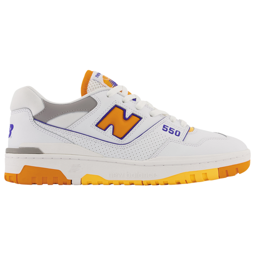 

New Balance Mens New Balance 550 - Mens Basketball Shoes White/Vibrant Orange Size 12.0