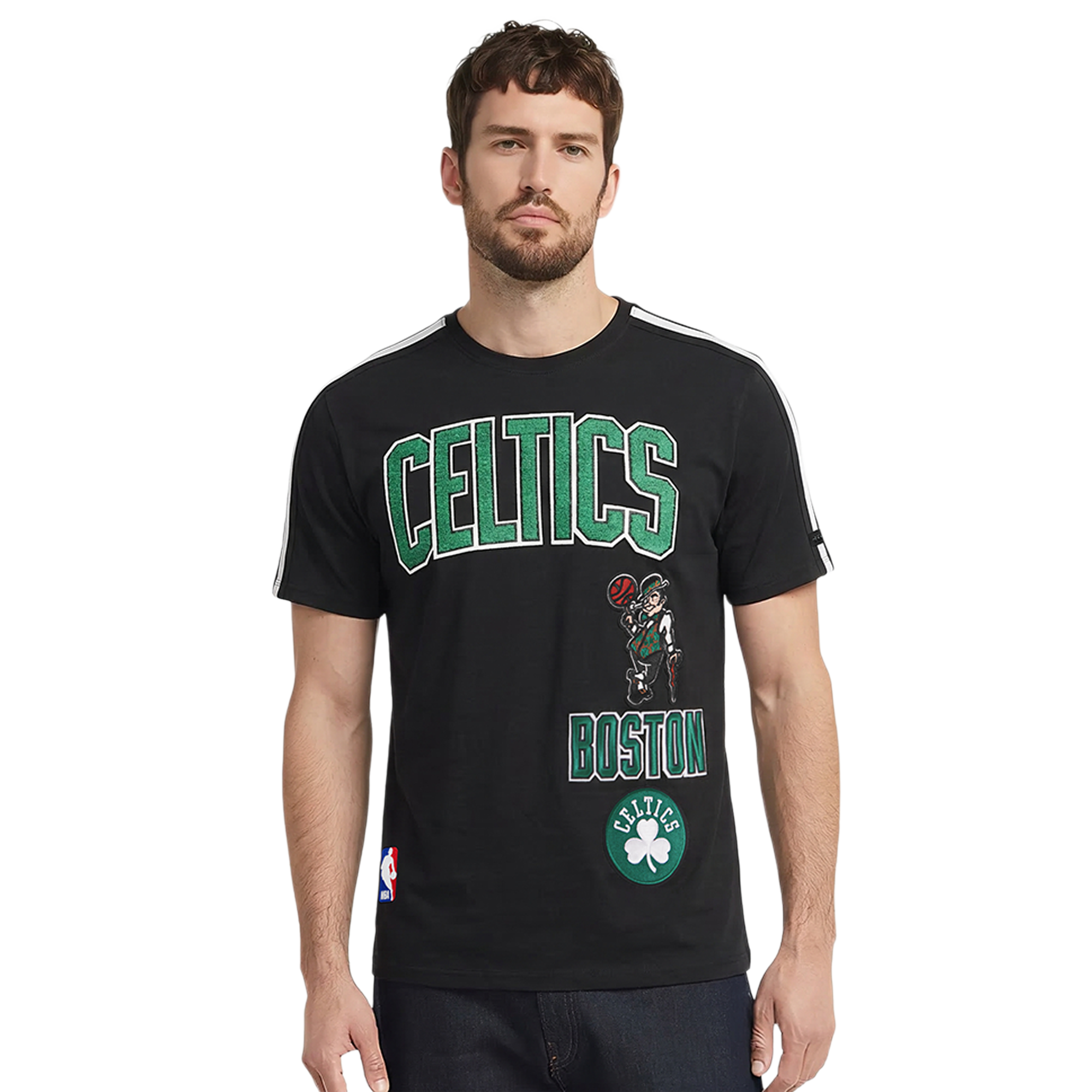 Pro Standard Boston Celtics Retro Classic Sj Striped Tee - Men's
