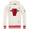Pro Standard BULLS RETRO CLASSIC FLC PO HOODIE - Pro Standard Eggshell/Red