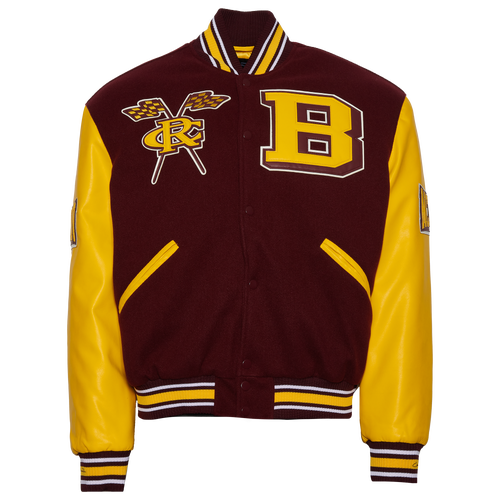 

Campus Remix Mens Campus Remix Bethune Cookman University Varsity Jacket - Mens Maroon/Gold Size M