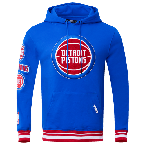 MENS - Pro Standard Detroit Pistons Retro Classic Fleece PO Hoodie - Royal Blue/Red