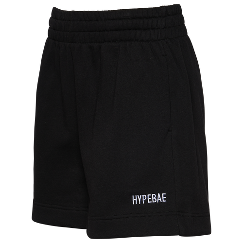 

Hypebae Womens Hypebae Fleece Shorts - Womens White/Black Size M