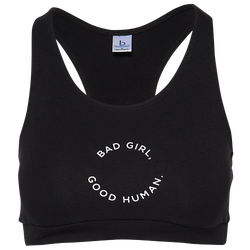 Women's - Bad Girl Good Human Sports Bra - Black/White