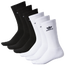 adidas Trefoil 6 Pack Crew Socks - Men's White/Black