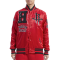 Pro Standard Houston Rockets Mash Up M Rib Satin Jacket - Pro Standard Red/Black