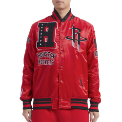 Men's - Pro Standard Houston Rockets Mash Up M Rib Satin Jacket - Red/Black